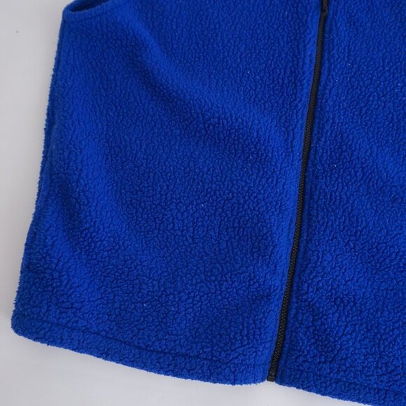 REI Blue Teddy Bear Fleece Outdoor Hiking Performance Wear Zip Up Sweater Vest L - Picture 6 of 9